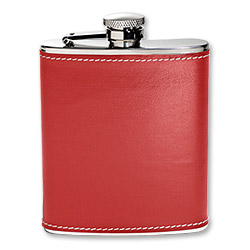 Photo of Metrokane VIP Pocket Flask - Red Leather