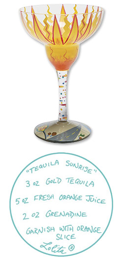 Photo of Lolita Love My Margarita Glass - Tequila Sunrise