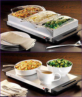 Photo of Nostalgia Electrics BCD-992 3-Section Stainless Steel Buffet & Warming Tray