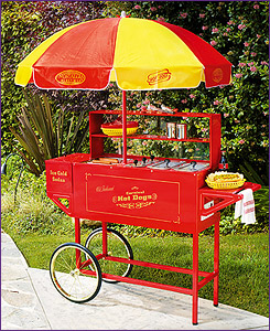 Photo of Nostalgia Electrics HDC-701 Old Fashioned Carnival Hot Dog Cart with Umbrella