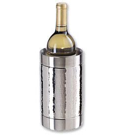 Photo of Oggi Hammered Stainless Steel Double Wall Wine Bottle Cooler