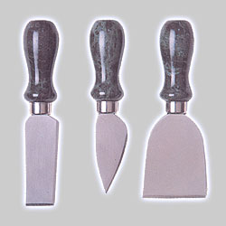 Photo of Green Marble Three-Piece Cheese Knife Set