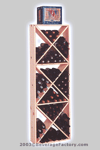 View Larger Image of Country Pine 132 Bottle Solid Diamond Cube Wine Rack