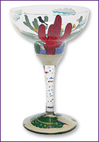 Love My Margarita Red Cactus Glass