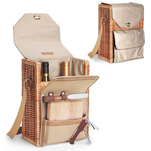 Photo of Corsica Willow & Canvas Wine Cooler & Cheese Set