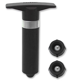 Photo of Peugeot Single Action Wine Pump w/2 Wine Stoppers