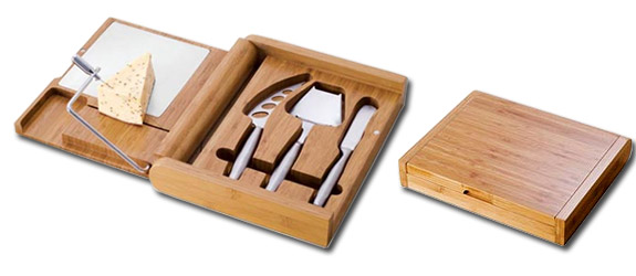 Soiree Bamboo Cutting Board Cheese Set