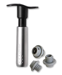 Photo of Screwpull Metal Wine Pump with 3 Stoppers