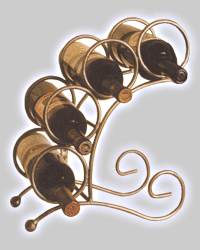 View Larger Image of Stag's Leap 4 Bottle Wrought Iron Wine Rack
