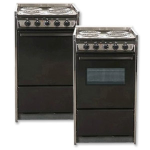 Photo of Summit TEM115R 20-inch Black Slide-in Electric Range