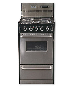 Photo of Summit TEM130BKWY Stainless Steel Electric Range