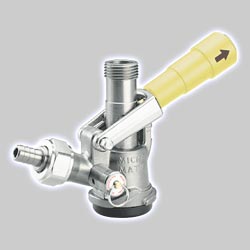Photo of 7485E-G - D System Keg Tap Coupler w/ Gold Lever Handle