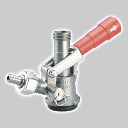 Photo of 7485E-R - D System Keg Tap Coupler w/ Red Lever Handle