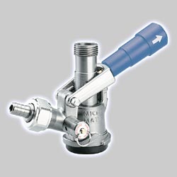 Photo of 7485E-B - D System Keg Tap Coupler w/ Blue Lever Handle