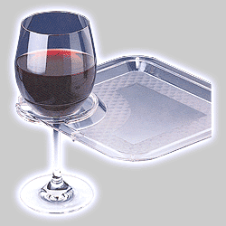 Photo of Party Plate with Built-In Stemware Holder (Set of 4)