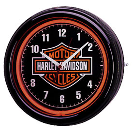 Photo of Harley-Davidson 15� Bar & Shield Neon Clock