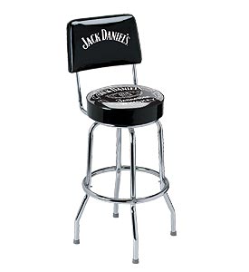 Photo of Jack Daniel's Label Bar Stool with Backrest