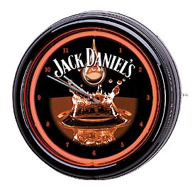 Photo of Jack Daniel's 15� Whiskey Drop Neon Clock with Black Housing
