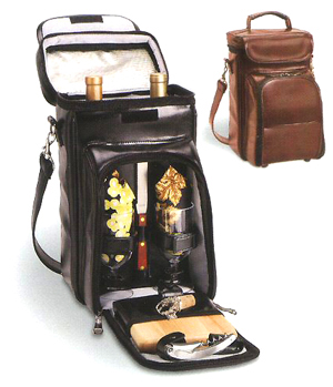 Photo of Avanti Leatherette Wine Cooler & Cheese Set