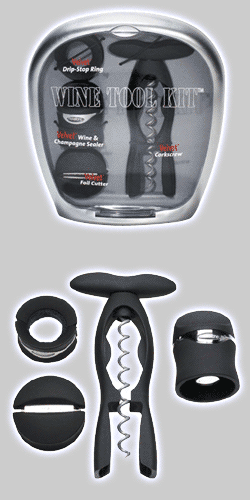 Photo of Metrokane 2626 4-Piece Velvet Wine Tool Kit