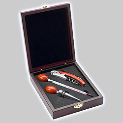 Photo of 3-Piece Wine Opener Corkscrew Set - Rosewood Finish