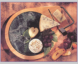 Photo of Beechwood Slicer Tray with Green Marble