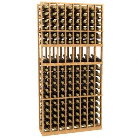 Enlarge Allavino 8 Column 136 Individual Bottle Wood Wine Rack with Display Row