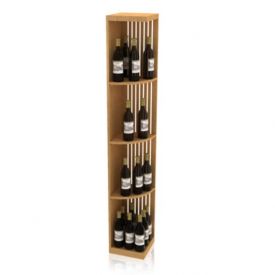 Enlarge Lattice Quarter Round Wine Display - Square Base