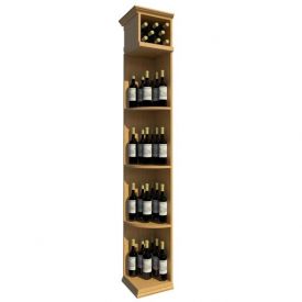 Enlarge 7' Solid Quarter Round Wine Display - Square Base