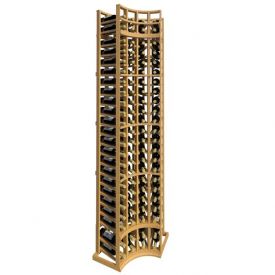 Enlarge Allavino 8' Curved Corner 92 Bottle Standard Wood Wine Rack