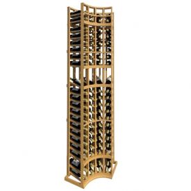 Enlarge Allavino 8' Curved Corner 84 Bottle Display Wood Wine Rack