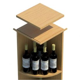 Enlarge Allavino Square Base Quarter Round Top Shelf