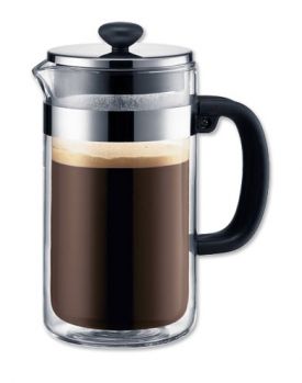 Enlarge Bodum Shin Bistro Double Wall Glass Coffee Press - 8 Cup