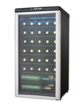 Enlarge Danby Designer DWC357BLP 35-Bottle Wine Cooler w/Platinum Door Trim