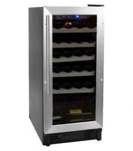 Enlarge Haier HVCE15BBH 26 Bottle Built-in Wine Refrigerator with Stainless Steel Door