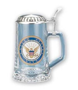 Enlarge US Navy Glass Beer Stein
