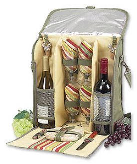Enlarge Picnic at Ascot Santa Barbara Vintage Wine Bottle Carrier for 4