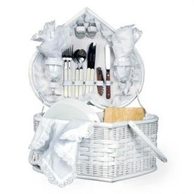 Enlarge Picnic Time Wedding Heart Picnic Basket for Two
