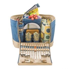 Enlarge Montecito Equinox Picnic Tote with Deluxe Service for Four