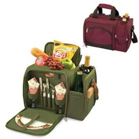 Enlarge Malibu Tote Cooler for Two - Burgundy / Burgundy Grapes Linens