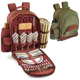 Enlarge Picnic Time Cambria Deluxe Insulated Picnic Backpack Pine Green