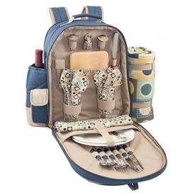 Enlarge Picnic Time Avalon Deluxe Equinox Picnic Backpack w/Sunshine Blanket Tote