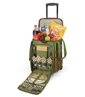 Enlarge Avalanche Picnic Cooler on Wheels - Pine Green