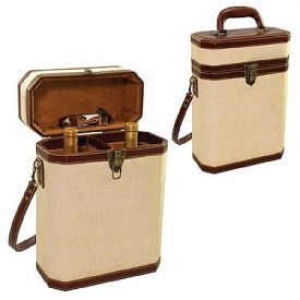 Enlarge Picnic Time Antigua Two-Bottle Wine Case with Removable Divider