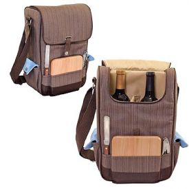 Enlarge Picnic Time Duet Driftwood 2 Bottle Wine & Cheese Tote