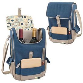 Enlarge Picnic Time Duet Equinox 2 Bottle Wine & Cheese Tote
