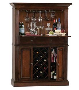 Enlarge Howard Miller 690-006 Seneca Falls Hide-A-Bar Wine & Spirits Cabinet