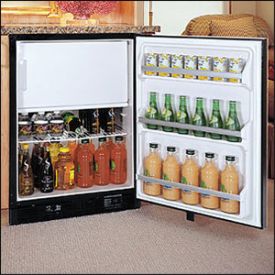 Enlarge Marvel 6CIM-BB-O Ice Maker Refrigerator - Black Cabinet / Black Overlay Door