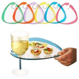Enlarge Metrokane Wine 'n Dine Buffet Plates & Glasses - Set of 6 (12 Pieces)