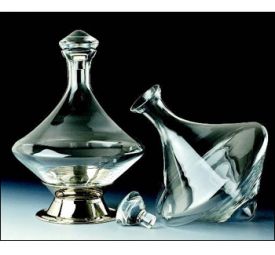 Enlarge Orbital Wine Decanter with Silver Plated Base & Crystal Stopper